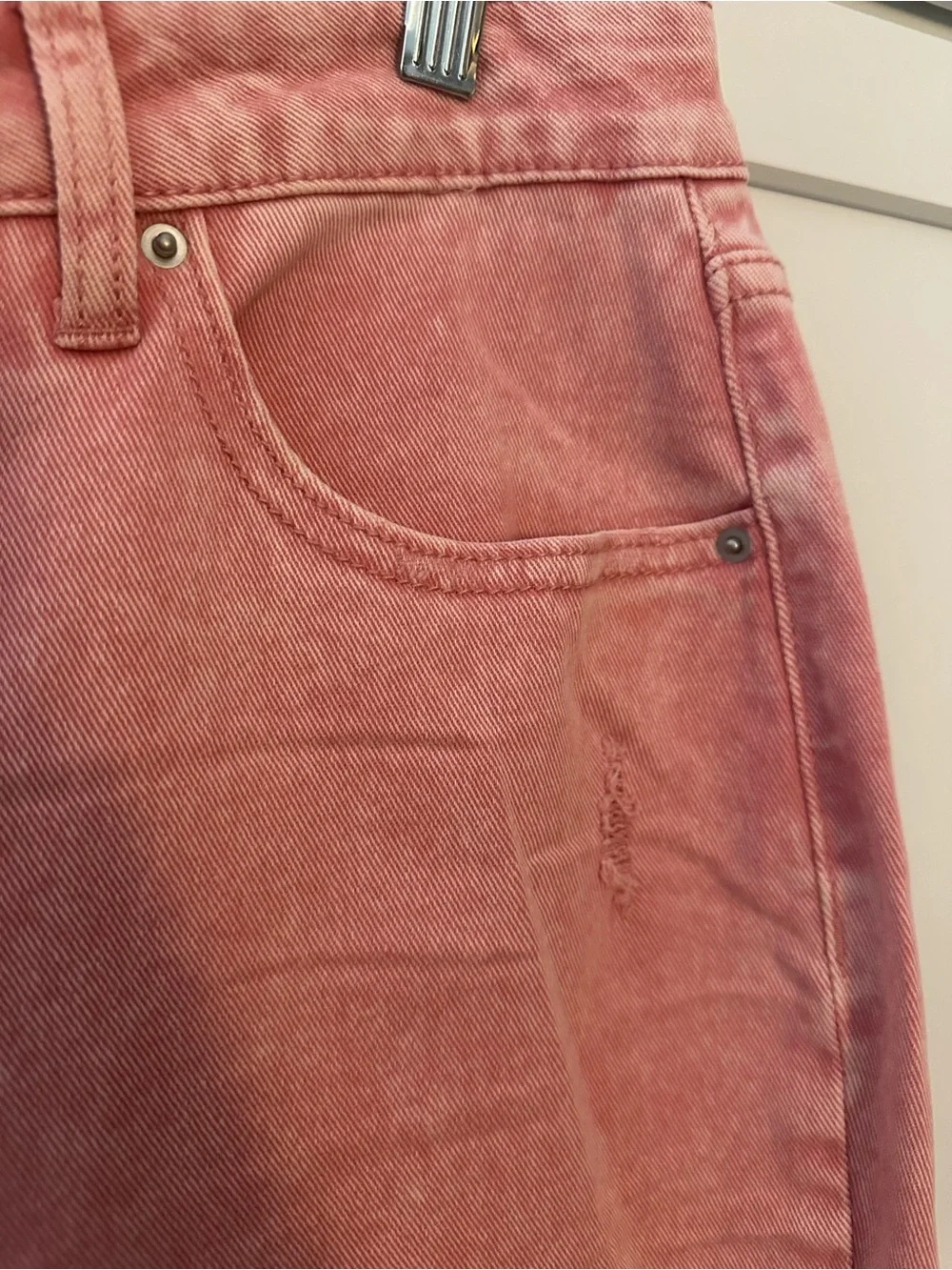 Time and Tru Rose Pink High-Rise Straight Jeans - Picture 5 of 10